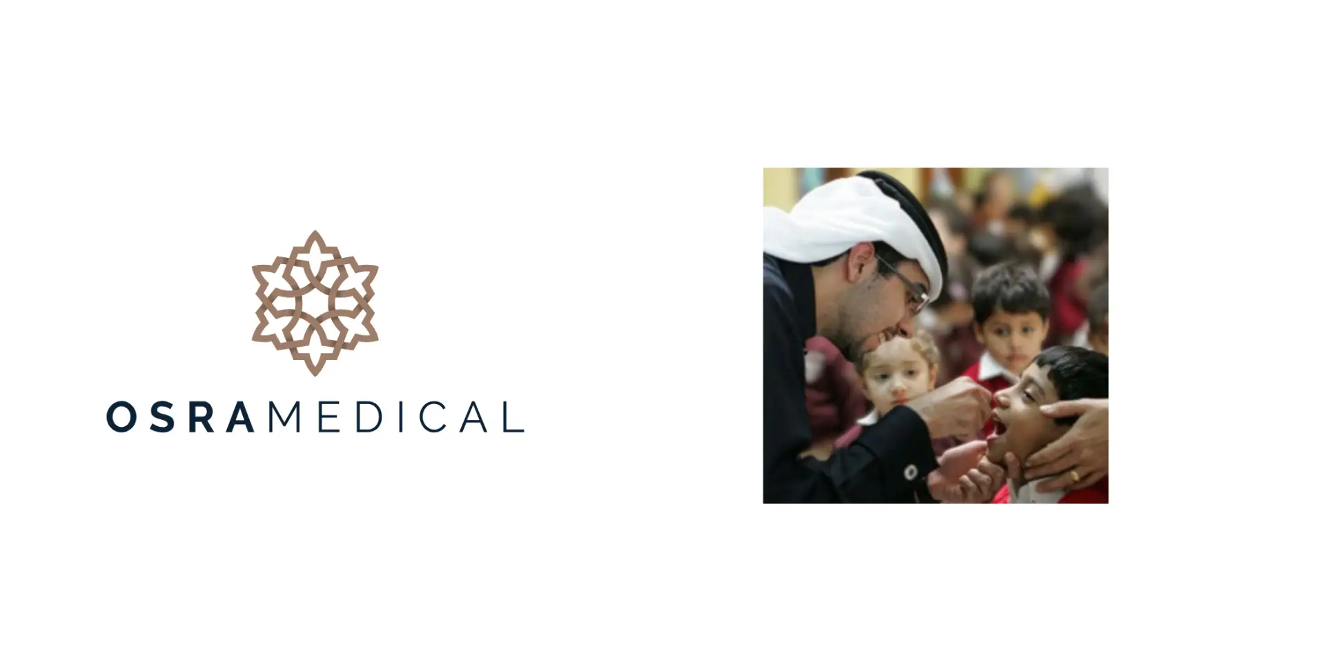 Dr. Nasser Mohamed giving a child oral polio vaccine